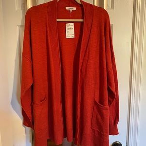 Madewell 2X NWT open front sweater
